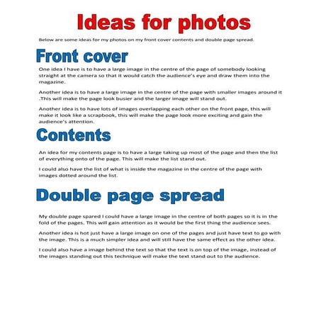 Magazine pitch ideas | DOC