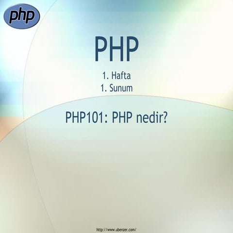 PHP Sunusu - 1