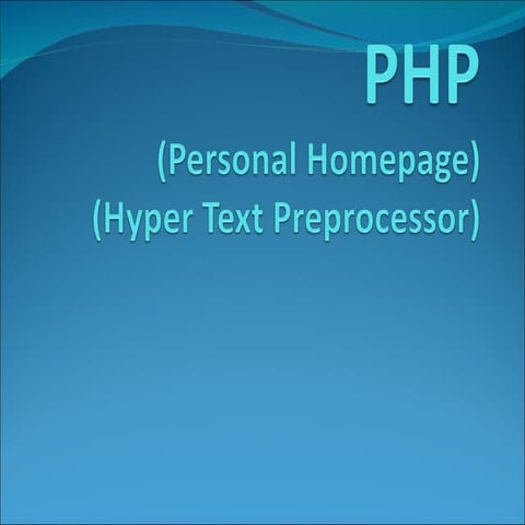 Php | PPT