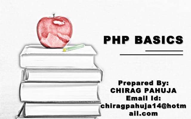 Php Basics | PPT