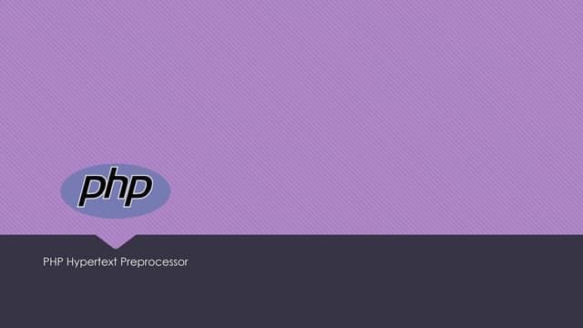 Pemrograman Web - PHP Hypertext Preprocessor