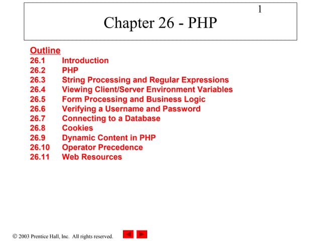 Php 26 | PPT
