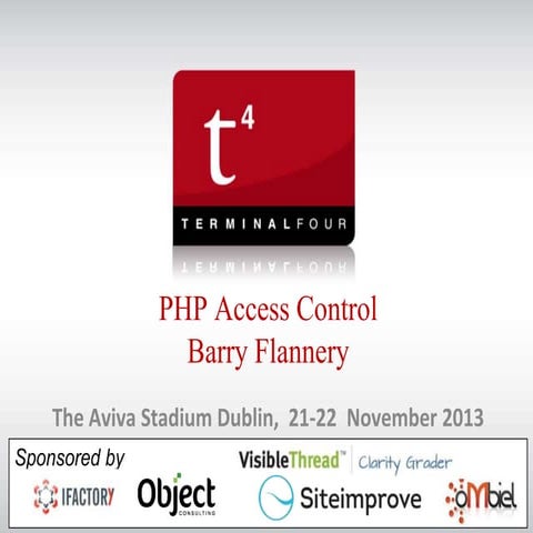 PHP Access Control: TERMINALFOUR t44u | PPTX