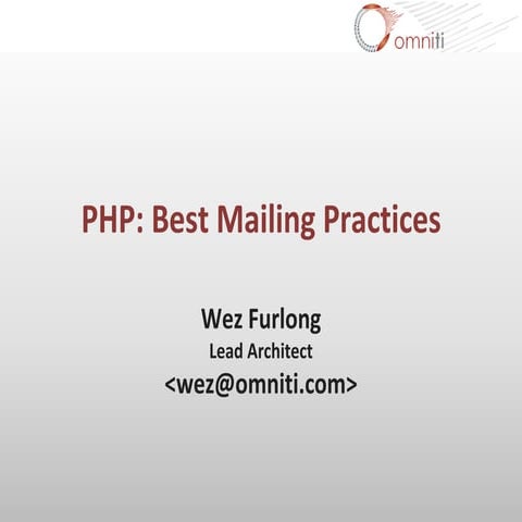 PHP: Best Mailing Practices | PDF