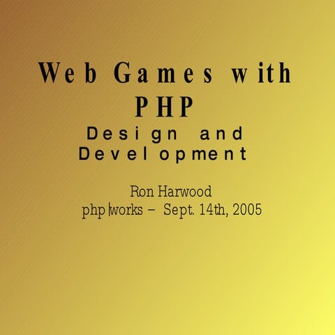 PHP games | PPT