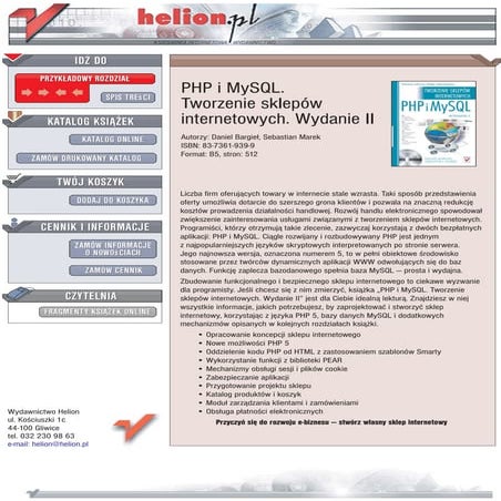 PHP i MySQL. Tworzenie sklepów internetowych. Wydanie II