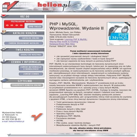 PHP i MySQL. Wprowadzenie. Wydanie II