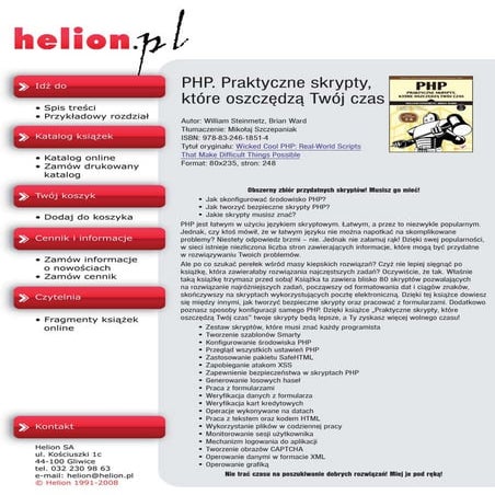 PHP. Praktyczne skrypty, które oszczędzą Twój czas