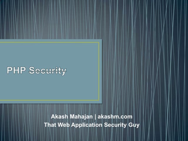 Php security