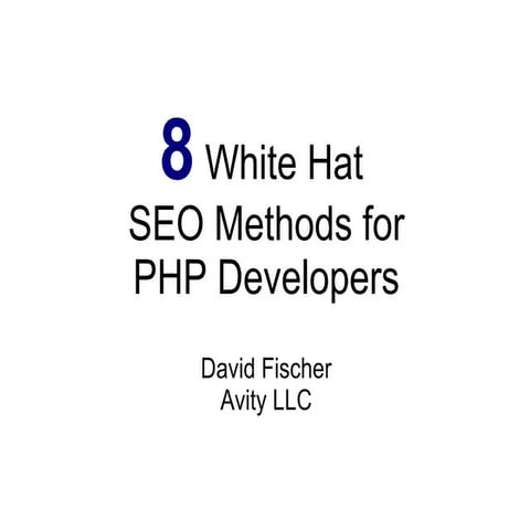 Php White Hat Seo