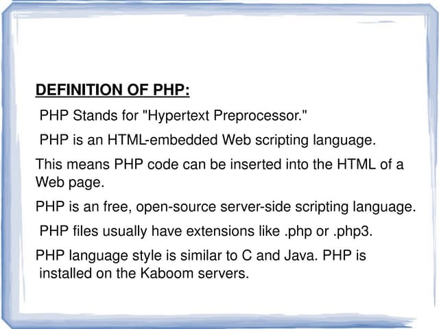 Php1 | PPT