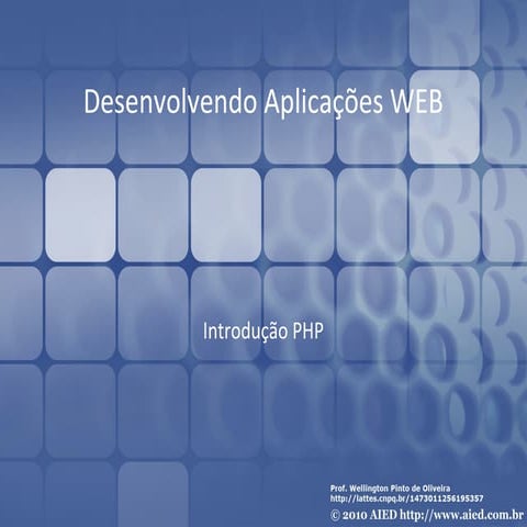 Básico PHP: Introdução HTML