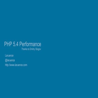 Php 5.4 performance