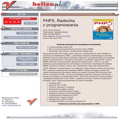 PHP5. Radocha z programowania