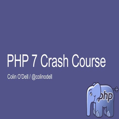 Php 7 crash course | PPT