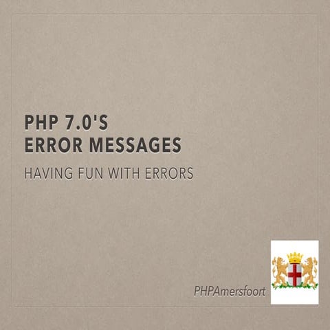 Php 7 errors messages | PPT