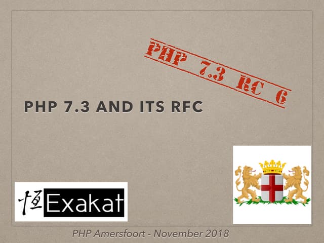 Everything new with PHP 7.3 | PPT