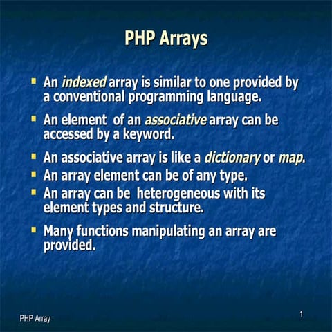 Php array | PPT