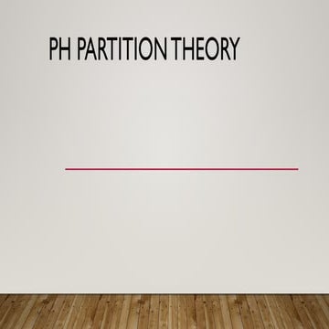 Presentation on  PH PARTITION THEORY final.pptx