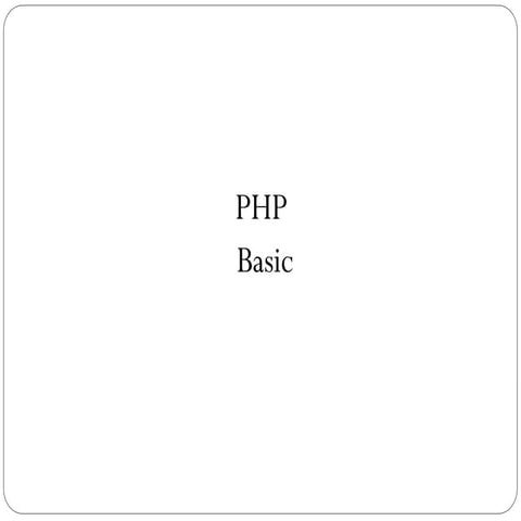 Introduction to php | PPTX