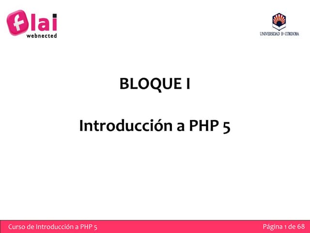 Iniciación PHP 5. Introducción