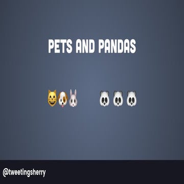 Pets and Pandas.