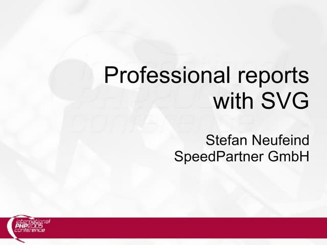 Professional reports with SVG