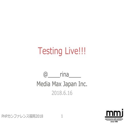 Testing Live!!!
