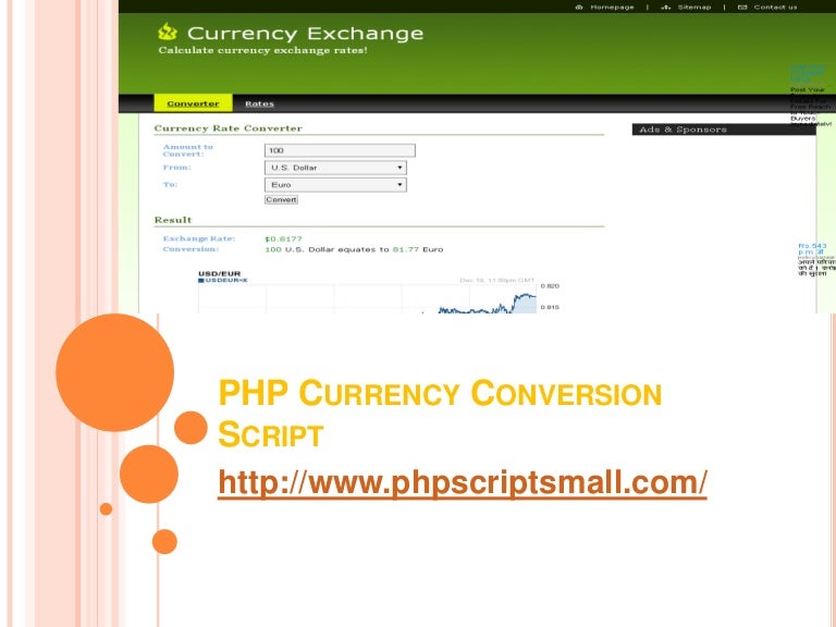 PHP Currency Conversion Script, Currency Conversion in PHP