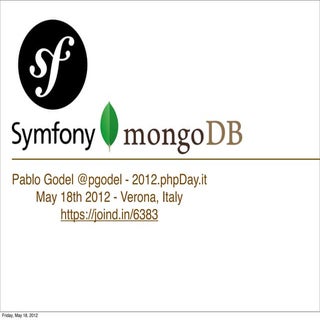 Symfony2 and MongoDB