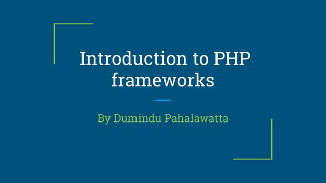 PHP Frameworks