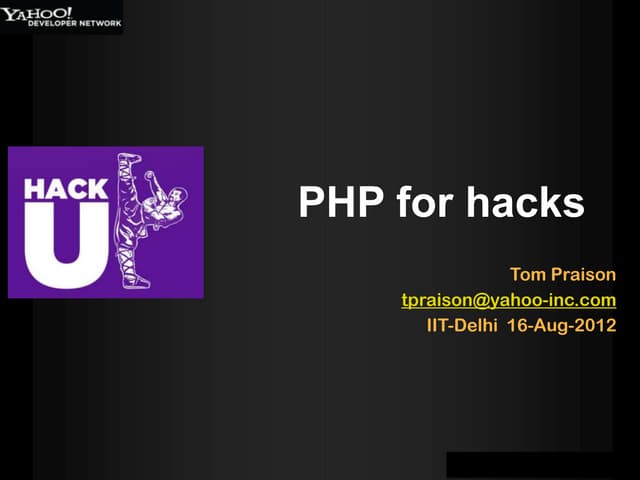 PHP for hacks