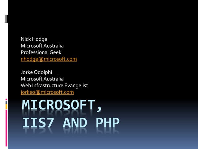 Php iis microsoft