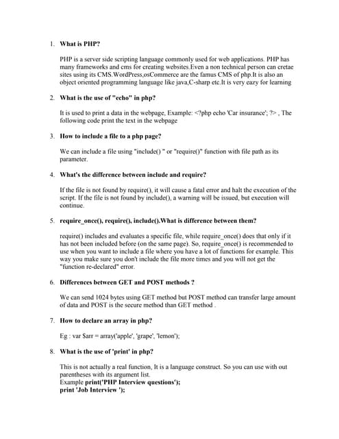 Php interview questions