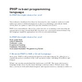 Php is best programming language converted | PDF