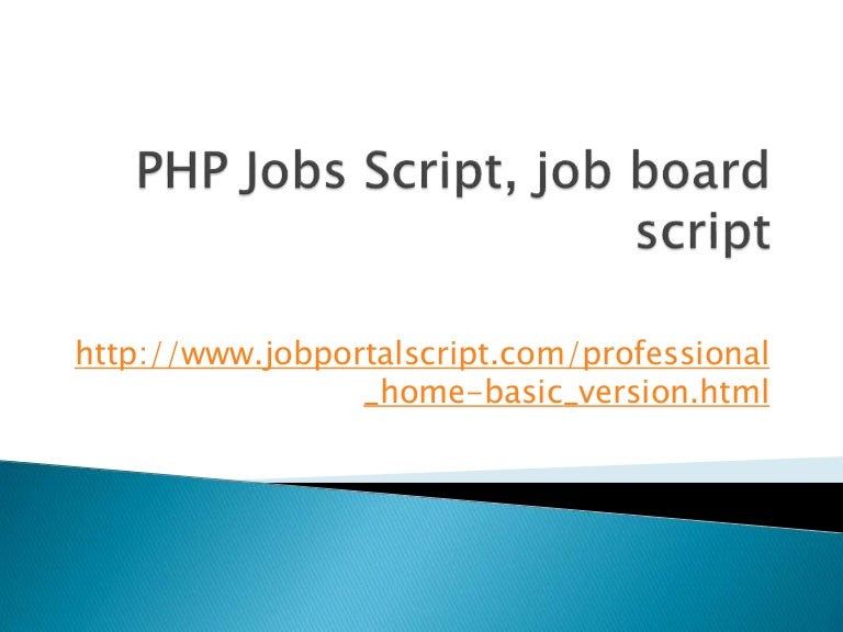 PHP Jobs Script, job board script, Employment Script
