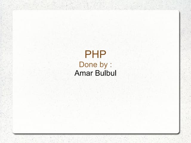 php lesson 1
