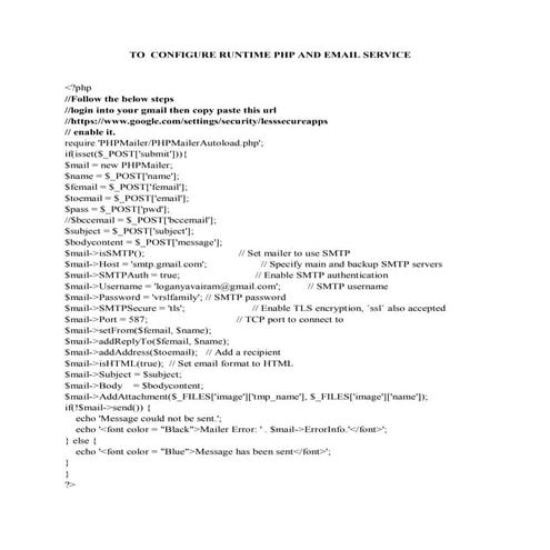 Php mail program