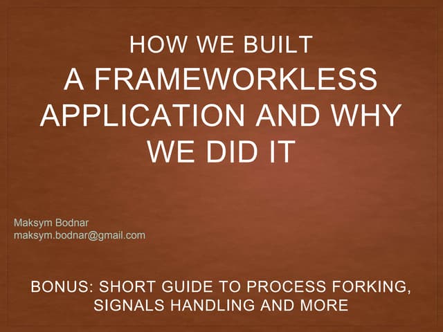 Frameworkless CLI app in PHP