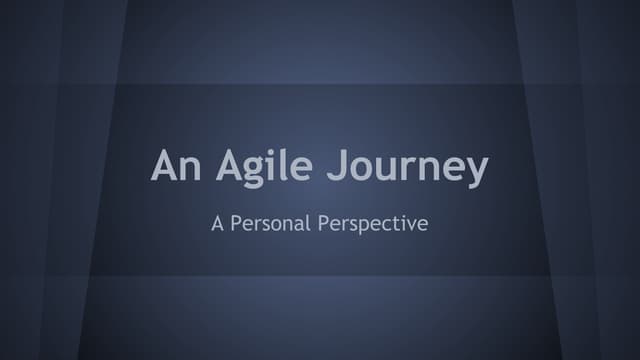 An Agile Jounrey