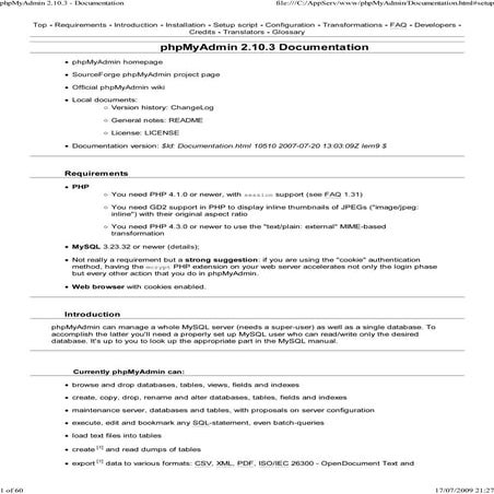 Php myadmin | PDF