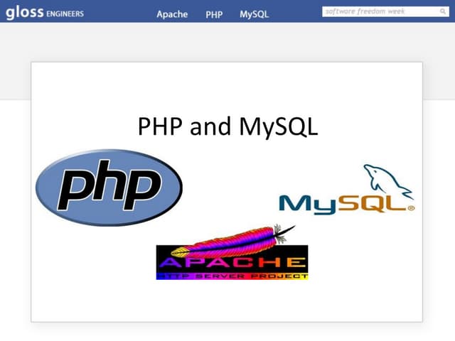 PHP and MySQL | PPT | Web Development | Internet