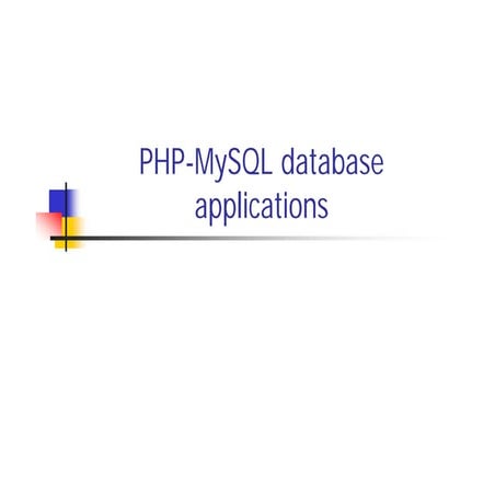 Php with MYSQL Database | PPT
