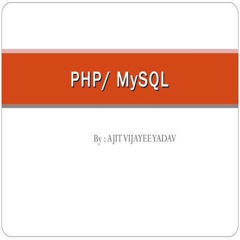 Php mysql | PPT