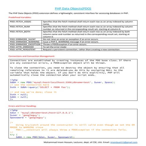 Web 10 | PHP with MySQL | PDF
