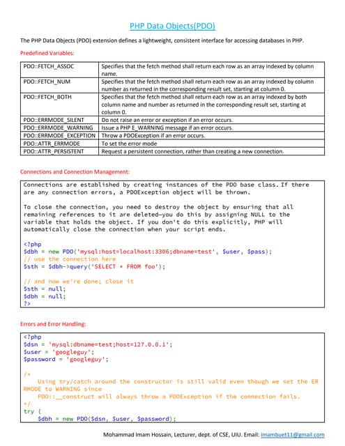 Web 10 | PHP with MySQL