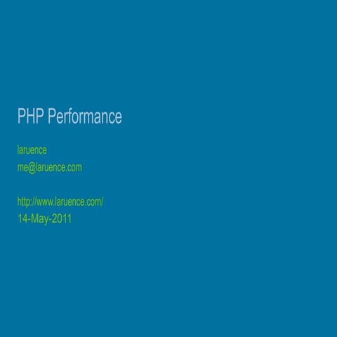 Php performance | PPT