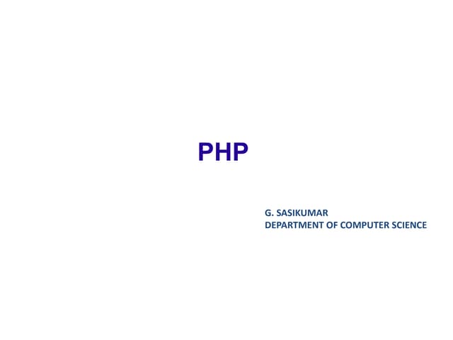 PHP Basics | PPT