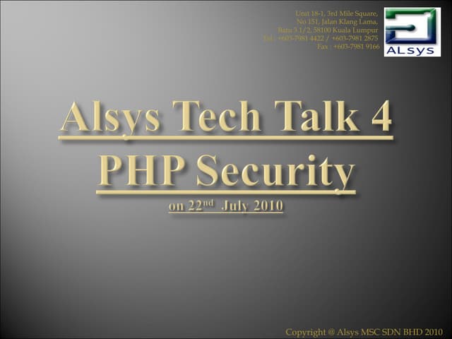 Php security