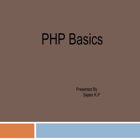 Basics PHP | PPT